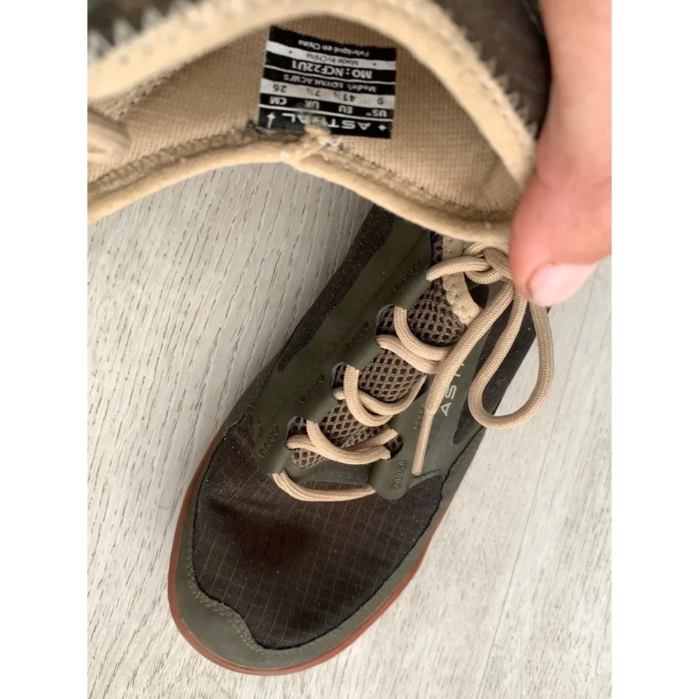 Astral Loyak ACWS Women 9 Water Shoes Olive Green Brown Hiking Sneakers Gorpcore